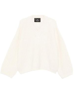 Mr. Mittens V-Neck Jumper - White