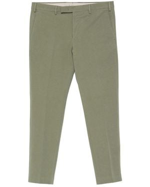 PT Torino Pressed-Crease Tailored Trousers - Green