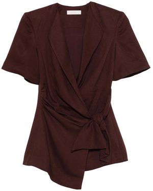 Faithfull the Brand Dark Wrap Jacket - Brown