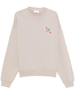 Axel Arigato Embroidered Crew-Neck Sweatshirt - Natural
