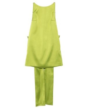 Self-Portrait Oversized-Bow Mini Dress - Green