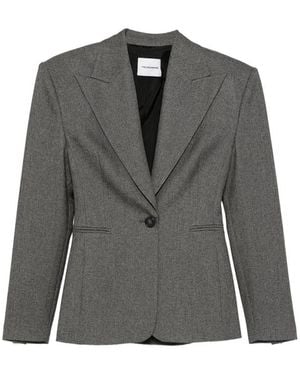 ANDAMANE Toni Single-Breasted Blazer - Gray