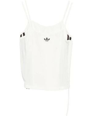 adidas Double Strap Cropped Top - White