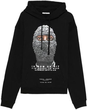 ih nom uh nit Printed Hoodie - Black