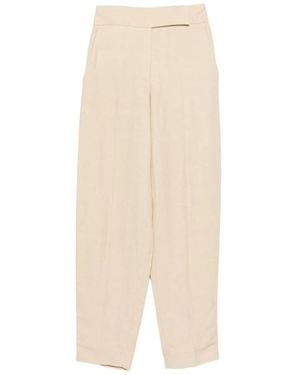 JOSEPH Straight Trousers Linen-Blend - Natural