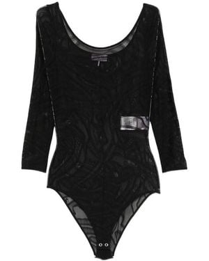 PUCCI Long-Sleeve Sheer Top - Black