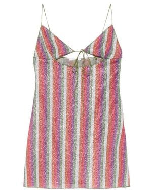 Oséree Striped Cut-Out Dress - Red