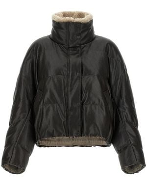 Brunello Cucinelli Quilted Leather Jacket - Black
