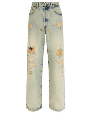 KENZO Distressed Faded-Effect Jeans - Natural