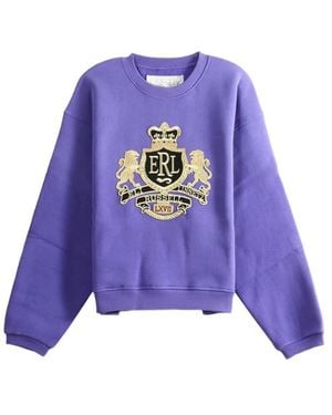 ERL Crest-Patchwork Jumper - Purple