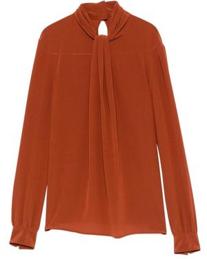 Saint Laurent Long-Sleeves Blouse - Brown