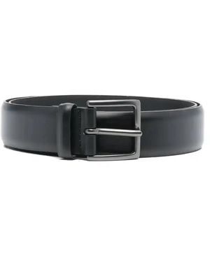 Orciani Buckle-Fastening Leather Belt - Black