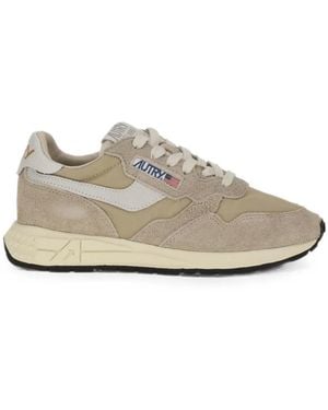 Autry Reelwind Paneled Sneakers - Natural