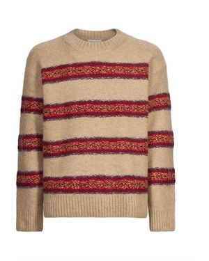 Dries Van Noten Striped Knitted Jumper - Pink