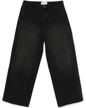 UNTITLED ARTWORKS Double-Knee Trousers - Black