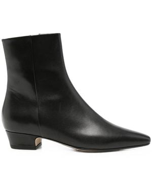 Aeyde Pointed-Toe Leather Boots - Black