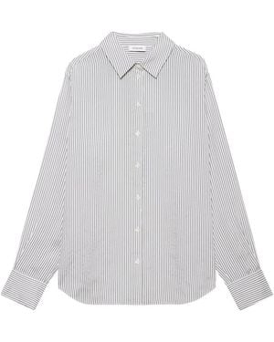 Anine Bing Essie Striped Cotton Shirt - White