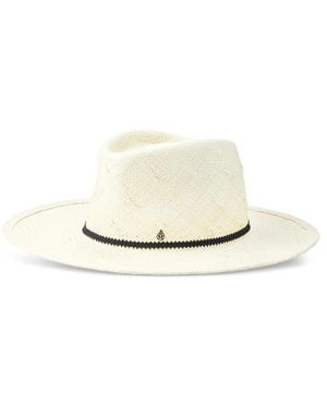 Maison Michel Mimi Ribbon-Detailed Hat - White