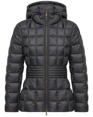 Moncler Engoulevent Square-Quilted Hooded Jacket - Black