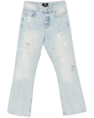 Represent Paint-Splatter Distressed Jeans - Blue