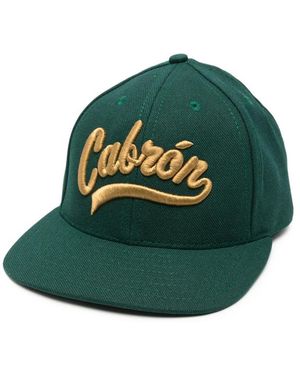 Willy Chavarria Embroidered Flat-Peak Cap - Green
