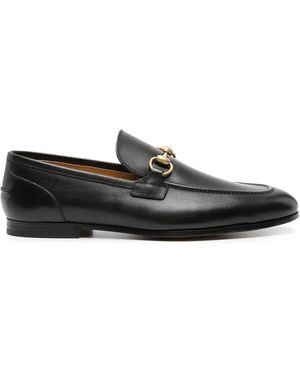 Gucci Jordaan Leather Loafers - Black