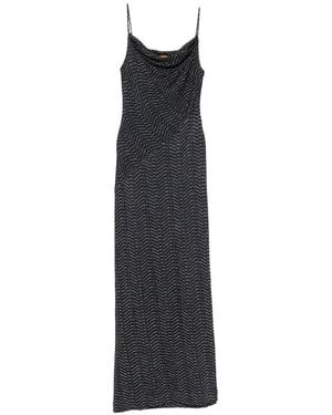 Missoni Zigzag-Knit Cowl-Neck Maxi Dress - Black