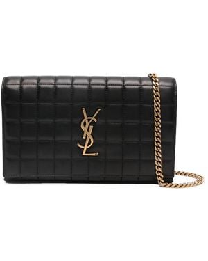 Saint Laurent Cassandre Clutch Bag - Black