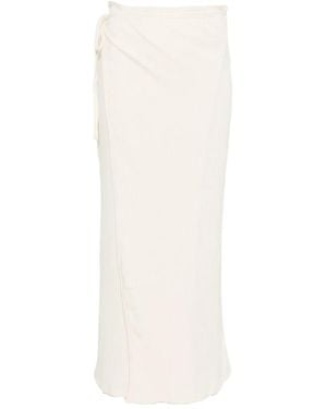 Baserange Brig Ribbed Maxi Skirt - White