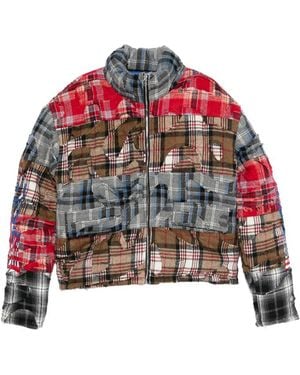 Who Decides War Ruin Patchwork-Design Jacket - Red