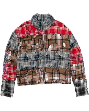 Who Decides War Ruin Patchwork-Design Jacket - Red