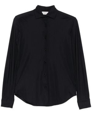 CAMICERIA MAZZARELLI Button-Up Long-Sleeve Shirt - Black