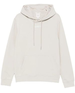 Calvin Klein Logo-Patch Drawstring Hoodie - White