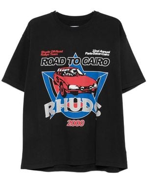 Rhude Graphic-Print T-Shirt - Black