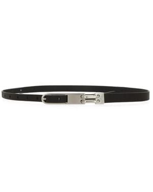Rick Owens Leather Buckle-Fastening Belt - Black