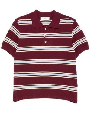 DUNST Striped Polo Shirt - Red