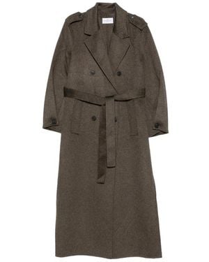 The Dynamis Studio Double-Breasted Belted Coat - Grey
