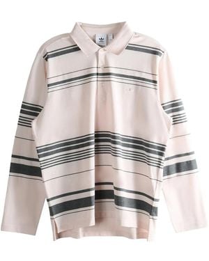 Adidas by Wales Bonner Striped Polo Shirt - White