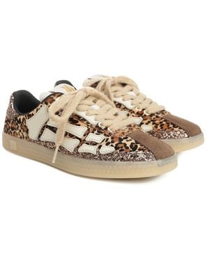 Amiri 'Leopard Pacific Bones' Sports Shoes - Brown