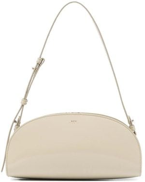A.P.C. A. P.C. Adjustable-Strap Half-Moon Shoulder Bag - Natural