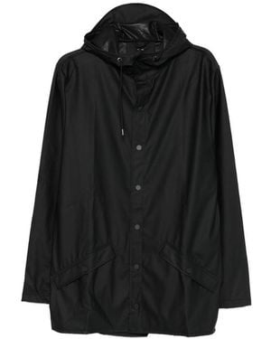 Rains Hooded Waterproof Jacket - Black
