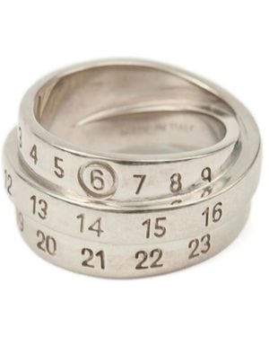 MM6 by Maison Martin Margiela Triple Logo Ring - White