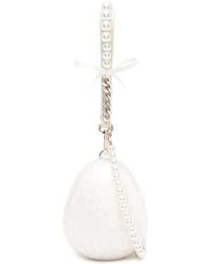 Simone Rocha Egg Clutch Bag - White