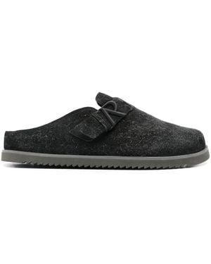 Represent Suede Slippers - Black