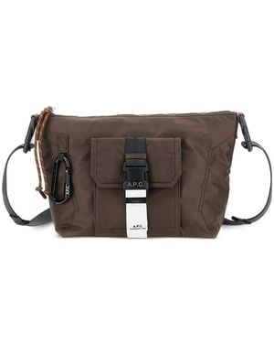 A.P.C. A. P.C. Front Pocket Carabiner Shoulder Bag - Brown