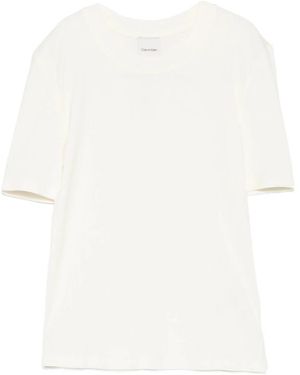 Calvin Klein Ribbed T-Shirt - White