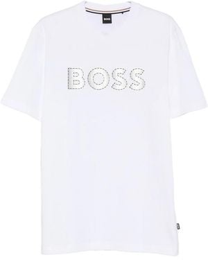 BOSS C-Thompson Logo-Patch T-Shirt - White