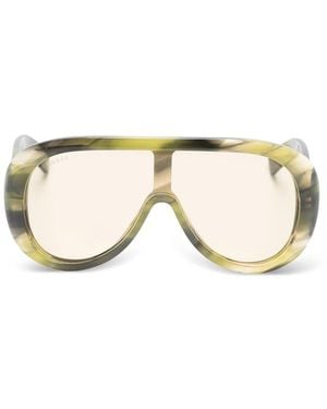 Gucci Oval-Frame Sunglasses - Metallic
