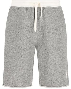 Brunello Cucinelli Logo-Print Track Shorts - Grey