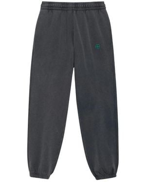 Anine Bing Karter Logo-Embroidered Track Pants - Gray